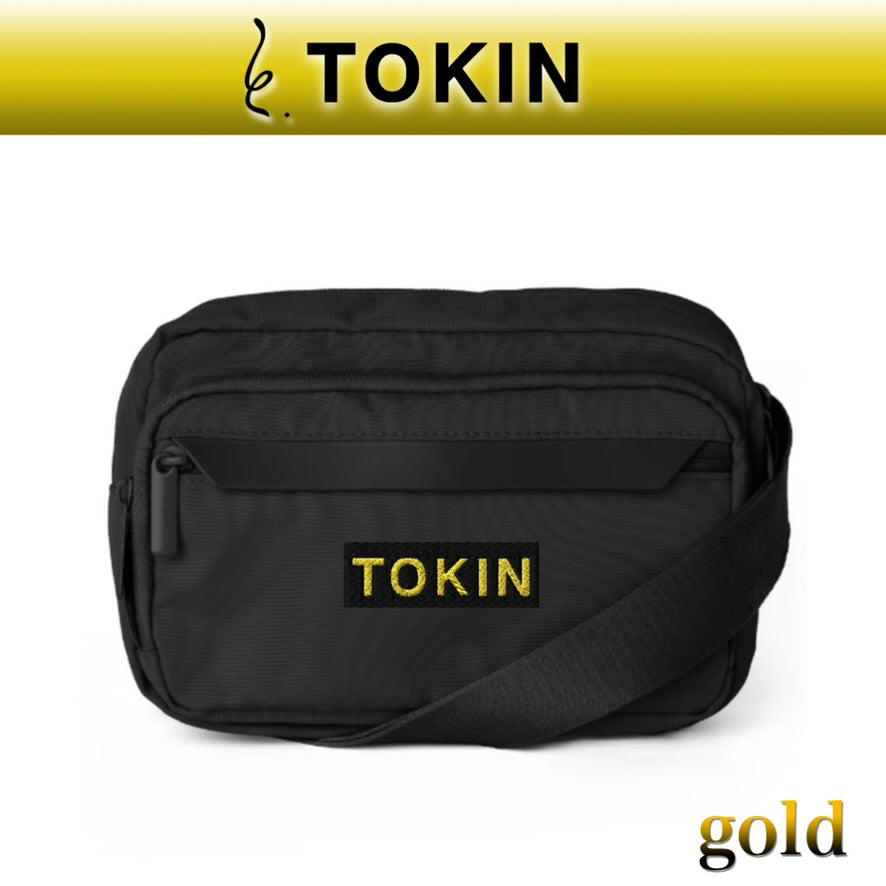 TOKIN トキン ブラックショルダーバック カラー:ゴールド