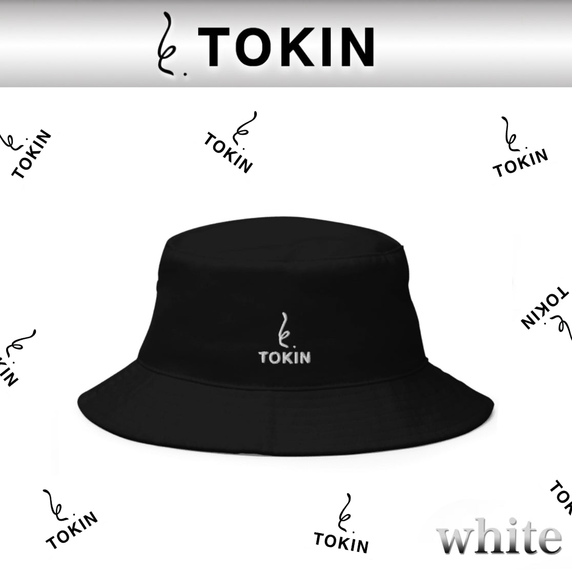 TOKIN トキン　ブラックバケットハット　カラー：ホワイト