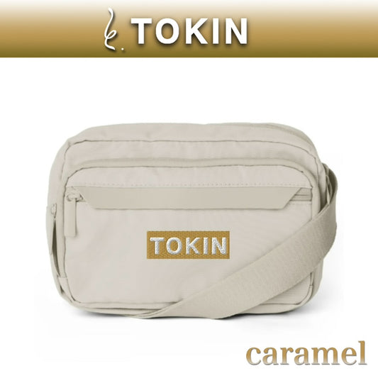 TOKIN トキン　ホワイトショルダーバック　カラー：キャラメル